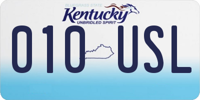 KY license plate 010USL