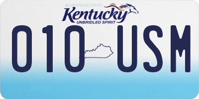 KY license plate 010USM