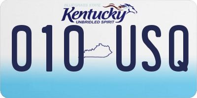 KY license plate 010USQ