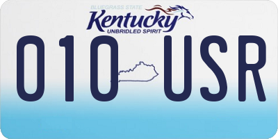 KY license plate 010USR