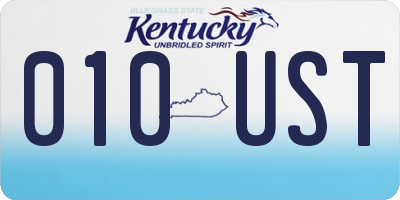 KY license plate 010UST