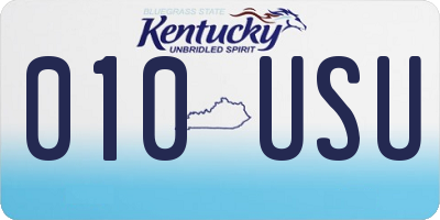 KY license plate 010USU