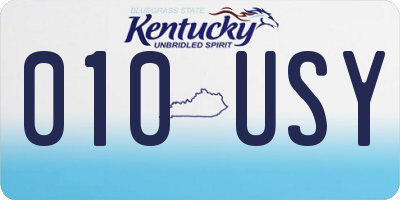 KY license plate 010USY
