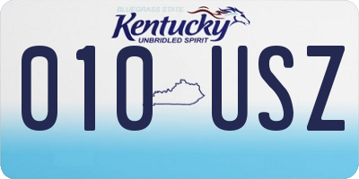 KY license plate 010USZ