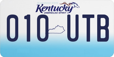 KY license plate 010UTB