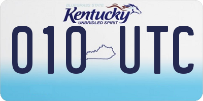 KY license plate 010UTC