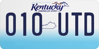 KY license plate 010UTD