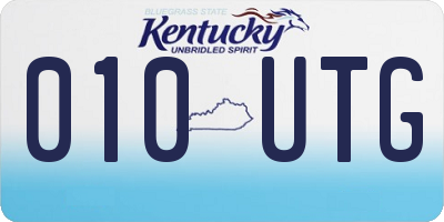 KY license plate 010UTG