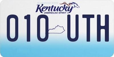 KY license plate 010UTH