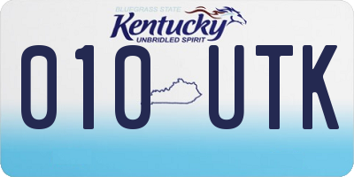KY license plate 010UTK