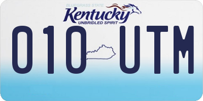KY license plate 010UTM