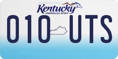 KY license plate 010UTS