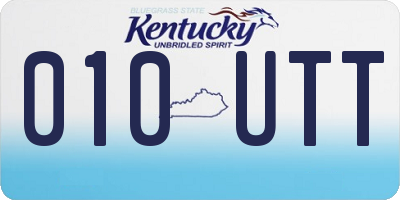 KY license plate 010UTT
