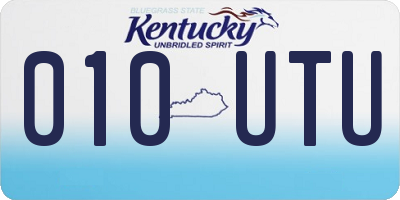 KY license plate 010UTU
