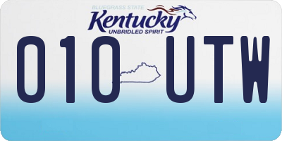 KY license plate 010UTW