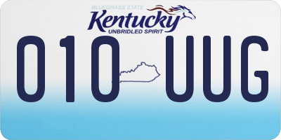 KY license plate 010UUG