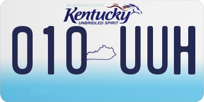 KY license plate 010UUH