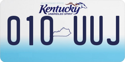 KY license plate 010UUJ
