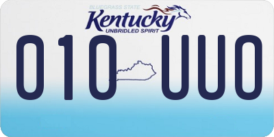 KY license plate 010UUO