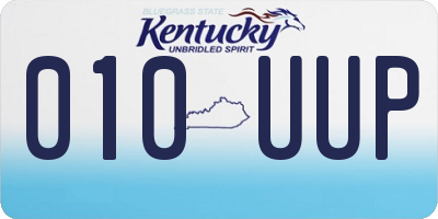 KY license plate 010UUP