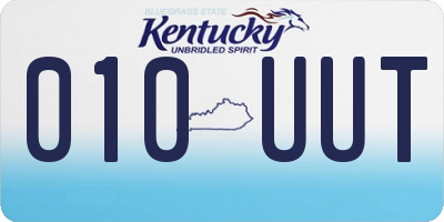 KY license plate 010UUT
