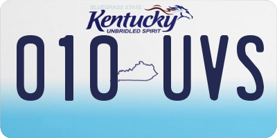 KY license plate 010UVS