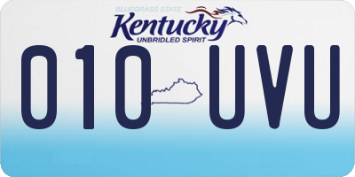 KY license plate 010UVU