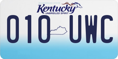 KY license plate 010UWC