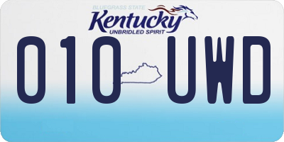KY license plate 010UWD