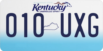 KY license plate 010UXG