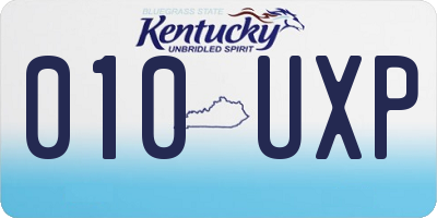 KY license plate 010UXP