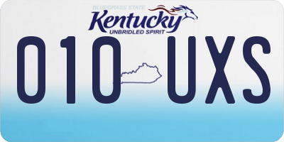 KY license plate 010UXS