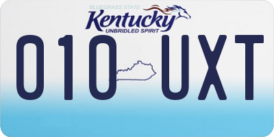 KY license plate 010UXT
