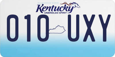 KY license plate 010UXY