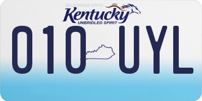KY license plate 010UYL