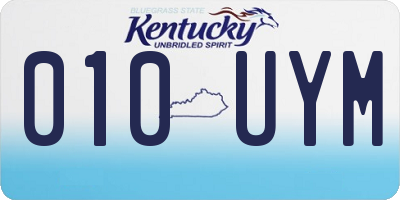 KY license plate 010UYM