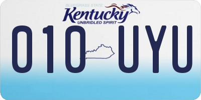 KY license plate 010UYU