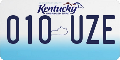 KY license plate 010UZE