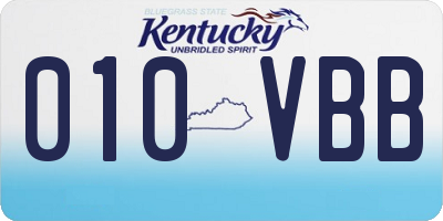 KY license plate 010VBB