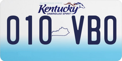 KY license plate 010VBO
