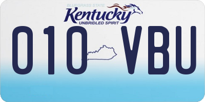 KY license plate 010VBU