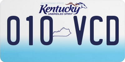 KY license plate 010VCD