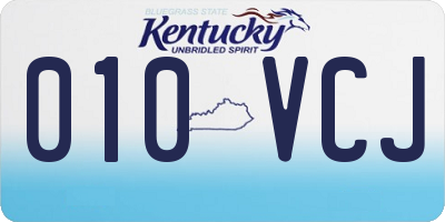 KY license plate 010VCJ