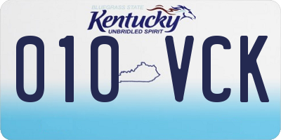 KY license plate 010VCK