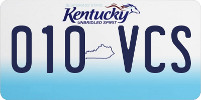 KY license plate 010VCS