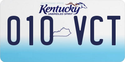 KY license plate 010VCT