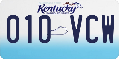 KY license plate 010VCW