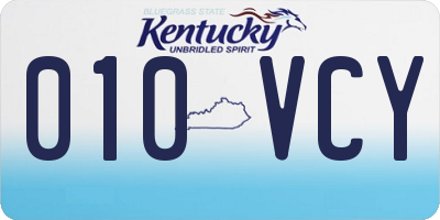KY license plate 010VCY
