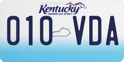 KY license plate 010VDA