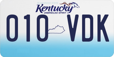 KY license plate 010VDK